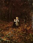 Eastman Johnson Famous Paintings - Babies In The Woods